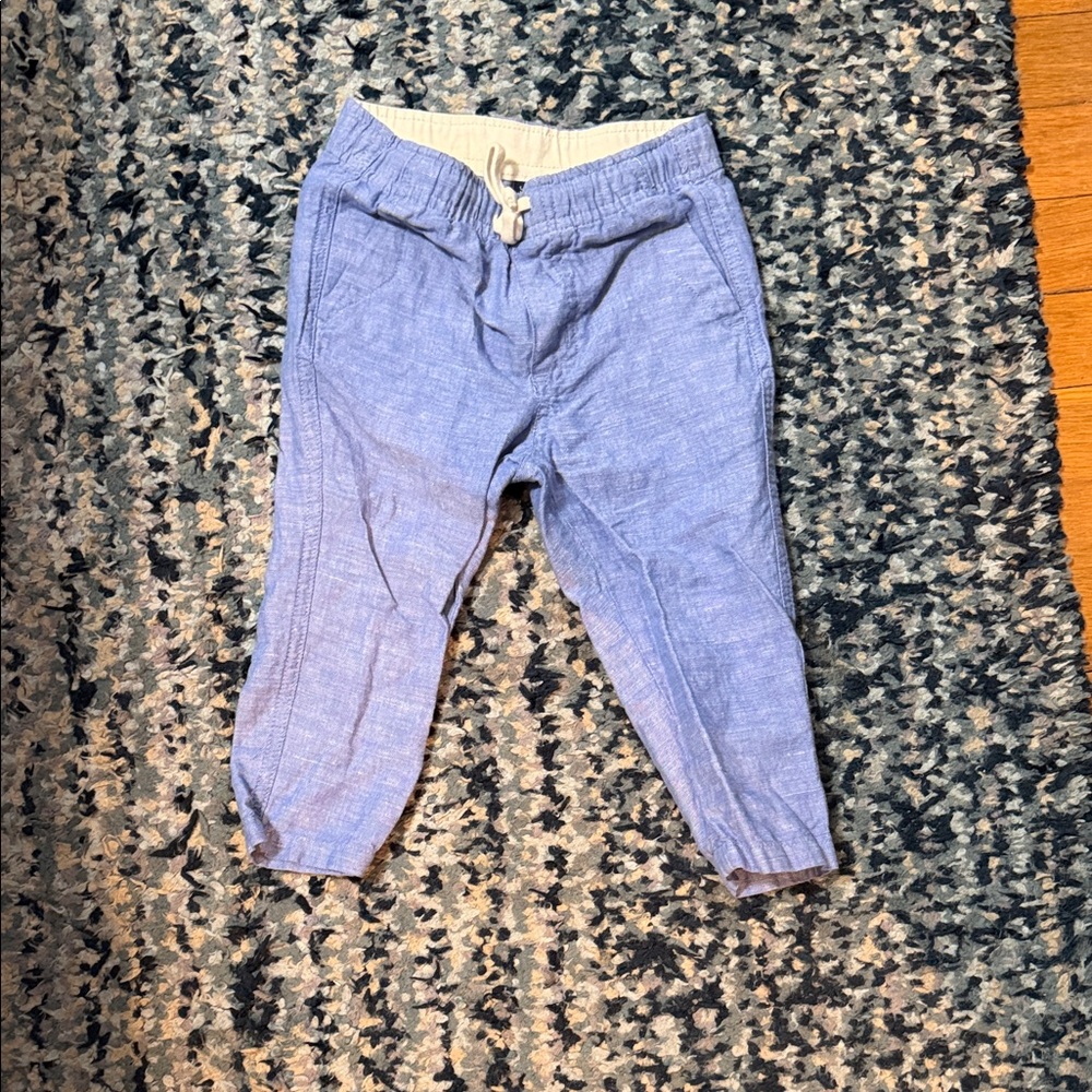 Janie and Jack Blue Baby Pants with Drawstring
